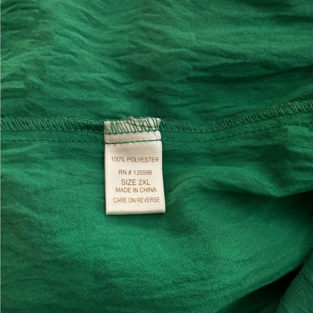 🔵”NWOT” CURVY OFF SHOULDERS Vibrant Green Tiered Dress - Picture 9 of 9